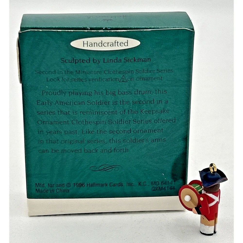 1996 Hallmark Miniature Clothespin Soldier Keepsake Ornament SKU‎ U31
